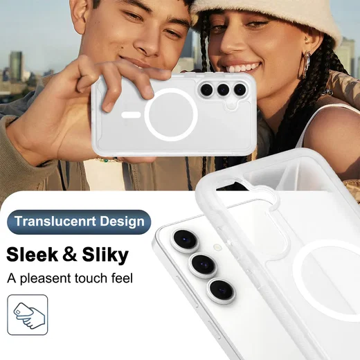 Samsung Galaxy S25 FE Hoesje Full Protect 360° Cover MagSafe Matte Transparant afbeelding 8