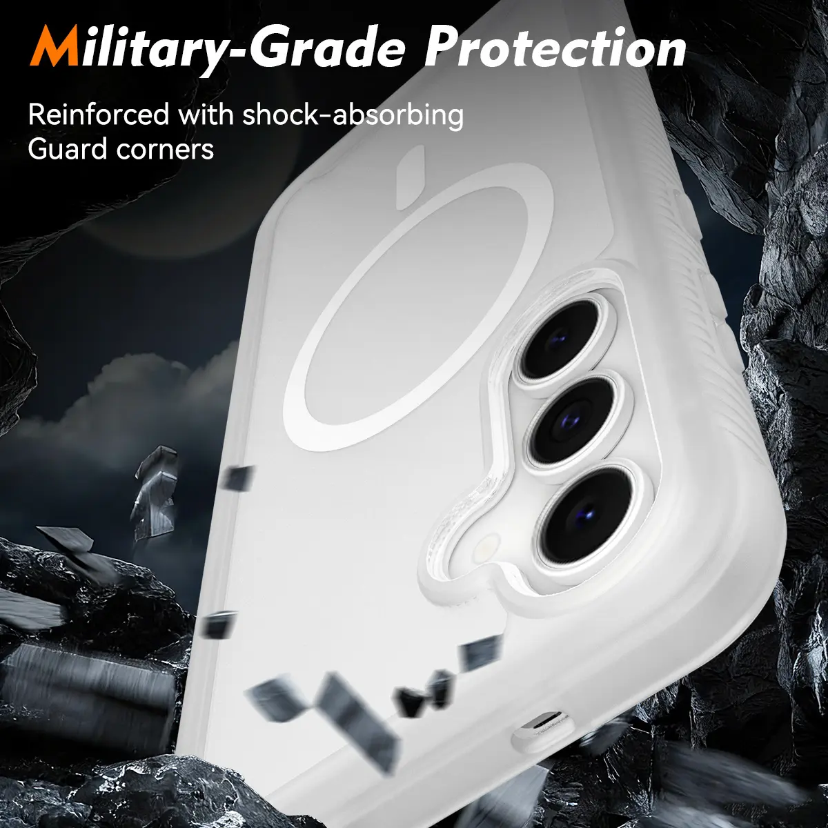 Samsung Galaxy S25 FE Hoesje Full Protect 360° Cover MagSafe Matte Transparant afbeelding 4