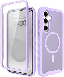 Samsung Galaxy S25 FE Hoesje Full Protect 360° Cover met MagSafe Matte Paars afbeelding
