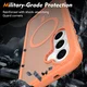 Samsung Galaxy S25 FE Hoesje Full Protect 360° Cover met MagSafe Matte Oranje afbeelding 4