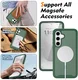 Samsung Galaxy S25 FE Hoesje Full Protect 360° Cover met MagSafe Matte Groen afbeelding 5