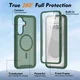 Samsung Galaxy S25 FE Hoesje Full Protect 360° Cover met MagSafe Matte Groen afbeelding 7