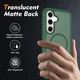 Samsung Galaxy S25 FE Hoesje Full Protect 360° Cover met MagSafe Matte Groen afbeelding 2