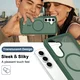 Samsung Galaxy S25 FE Hoesje Full Protect 360° Cover met MagSafe Matte Groen afbeelding 8