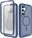 Samsung Galaxy S25 FE Hoesje Full Protect 360° Cover met MagSafe Matte Blauw
