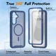 Samsung Galaxy S25 FE Hoesje Full Protect 360° Cover met MagSafe Matte Blauw afbeelding 5