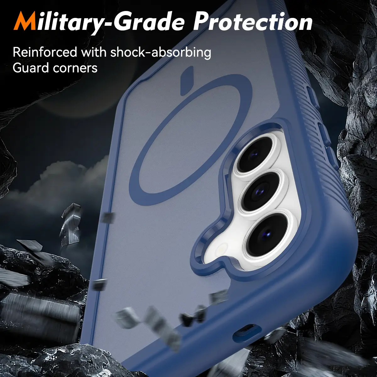 Samsung Galaxy S25 FE Hoesje Full Protect 360° Cover met MagSafe Matte Blauw afbeelding 4