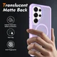 Samsung Galaxy S25 Ultra Hoesje Full Protect 360° Cover met MagSafe Matte Paars afbeelding 2