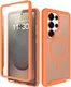 Samsung Galaxy S25 Ultra Hoesje Full Protect 360° Cover met MagSafe Matte Oranje afbeelding 1