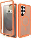 Samsung Galaxy S25 Ultra Hoesje Full Protect 360° Cover met MagSafe Matte Oranje