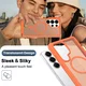 Samsung Galaxy S25 Ultra Hoesje Full Protect 360° Cover met MagSafe Matte Oranje afbeelding 8