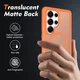 Samsung Galaxy S25 Ultra Hoesje Full Protect 360° Cover met MagSafe Matte Oranje afbeelding 2