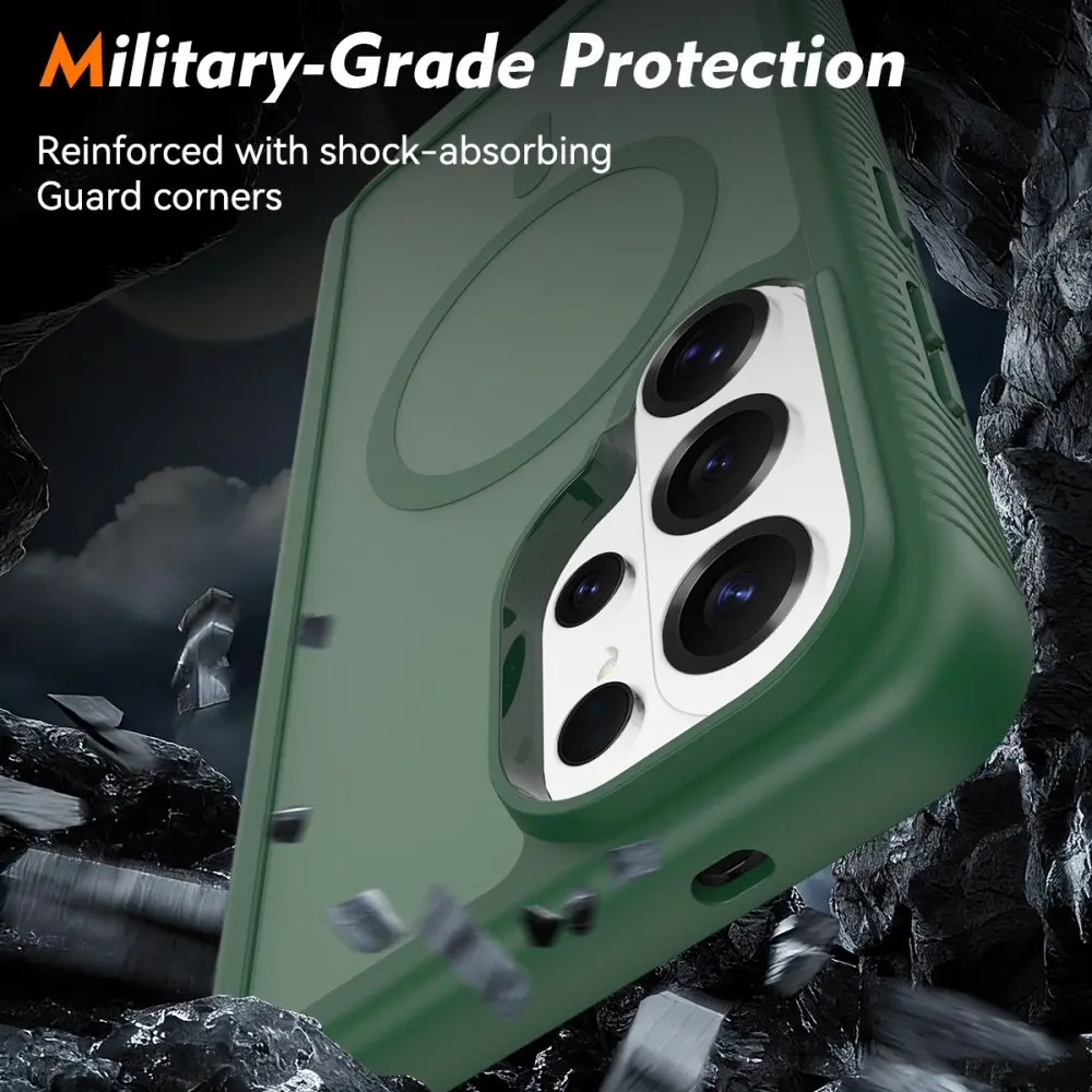 Samsung Galaxy S25 Ultra Hoesje Full Protect 360° Cover met MagSafe Matte Groen afbeelding 3