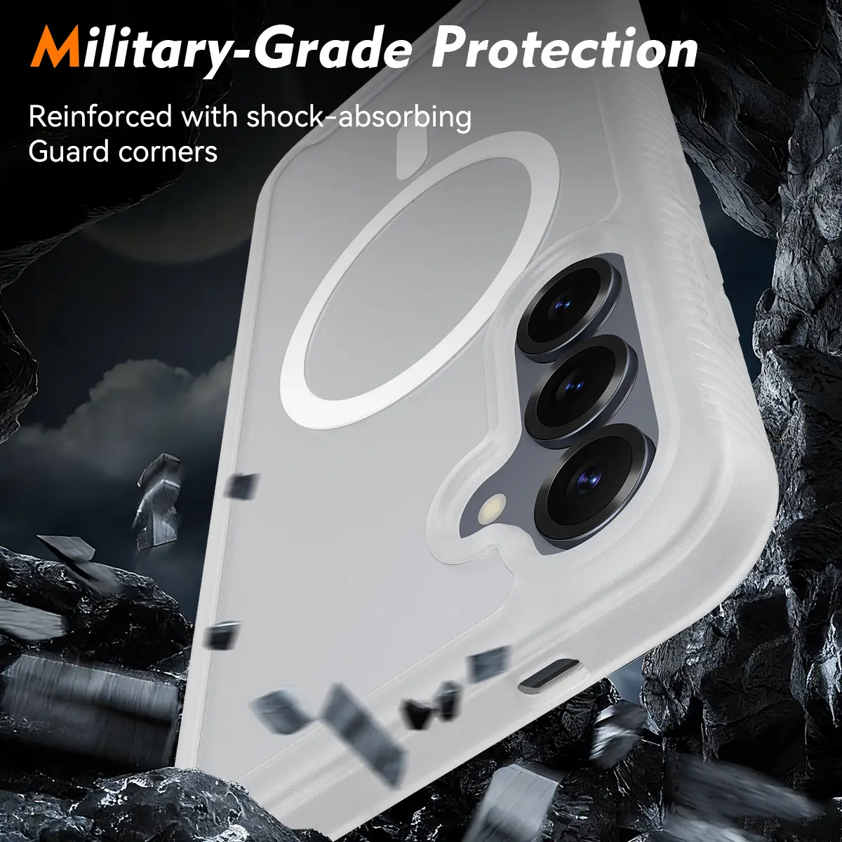 Samsung Galaxy S25 Plus Hoesje Full Protect 360° Cover MagSafe Matte Transparant afbeelding 4