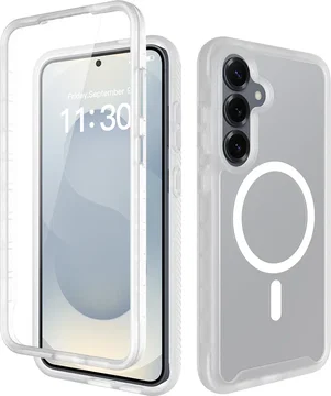 Samsung Galaxy S25 Plus Hoesje Full Protect 360° Cover MagSafe Matte Transparant