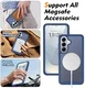 Sansung Galaxy S25 Plus Hoesje Full Protect 360° Cover met MagSafe Matte Blauw afbeelding 5