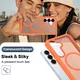 Samsung Galaxy S25 Hoesje Full Protect 360° Cover met MagSafe Matte Oranje afbeelding 8