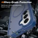 Samsung Galaxy S25 Hoesje Full Protect 360° Cover met MagSafe Matte Blauw afbeelding 4