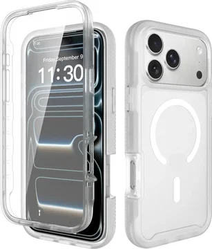 Apple iPhone 17 Pro Max Hoesje Full Protect 360° Cover MagSafe Matte Transparant