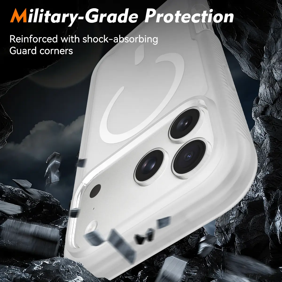 Apple iPhone 17 Pro Max Hoesje Full Protect 360° Cover MagSafe Matte Transparant afbeelding 2