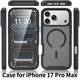 Apple iPhone 17 Pro Max Hoesje Full Protect 360° Cover met MagSafe Matte Zwart afbeelding 9