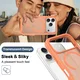 Apple iPhone 17 Pro Hoesje Full Protect 360° Cover met MagSafe Matte Oranje afbeelding 8