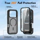 Apple iPhone 17 Pro Hoesje Full Protect 360° Cover met MagSafe Matte Zwart afbeelding 5