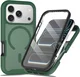 Apple iPhone 17 Pro Hoesje Full Protect 360° Cover met MagSafe Matte Groen