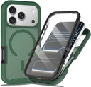 Apple iPhone 17 Pro Hoesje Full Protect 360° Cover met MagSafe Matte Groen