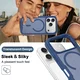 Apple iPhone 17 Pro Hoesje Full Protect 360° Cover met MagSafe Matte Blauw afbeelding 6