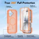 Apple iPhone 17 Hoesje Full Protect 360° Cover met MagSafe Matte Oranje afbeelding 7
