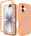 Apple iPhone 17 Hoesje Full Protect 360° Cover met MagSafe Matte Oranje