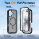 Apple iPhone 17 Hoesje Full Protect 360° Cover met MagSafe Matte Zwart afbeelding 5