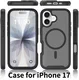 Apple iPhone 17 Hoesje Full Protect 360° Cover met MagSafe Matte Zwart afbeelding 9