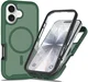 Apple iPhone 17 Hoesje Full Protect 360° Cover met MagSafe Matte Groen