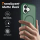 Apple iPhone 17 Hoesje Full Protect 360° Cover met MagSafe Matte Groen afbeelding 2