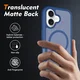 Apple iPhone 17 Hoesje Full Protect 360° Cover met MagSafe Matte Blauw afbeelding 2