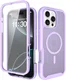 Apple iPhone 16 Pro Max Hoesje Full Protect 360° Cover met MagSafe Matte Paars