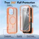 Apple iPhone 16 Pro Max Hoesje Full Protect 360° Cover met MagSafe Matte Oranje afbeelding 7