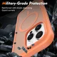 Apple iPhone 16 Pro Max Hoesje Full Protect 360° Cover met MagSafe Matte Oranje afbeelding 4