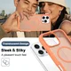 Apple iPhone 16 Pro Max Hoesje Full Protect 360° Cover met MagSafe Matte Oranje afbeelding 8
