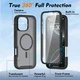 Apple iPhone 16 Pro Max Hoesje Full Protect 360° Cover met MagSafe Matte Zwart afbeelding 6