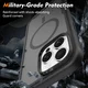 Apple iPhone 16 Pro Max Hoesje Full Protect 360° Cover met MagSafe Matte Zwart afbeelding 3