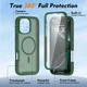 Apple iPhone 16 Pro Max Hoesje Full Protect 360° Cover met MagSafe Matte Groen afbeelding 7