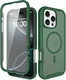 Apple iPhone 16 Pro Max Hoesje Full Protect 360° Cover met MagSafe Matte Groen