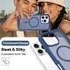 Apple iPhone 16 Pro Max Hoesje Full Protect 360° Cover met MagSafe Matte Blauw afbeelding 8