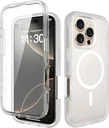 Apple iPhone 16 Pro Hoesje Full Protect 360° Cover met MagSafe Matte Transparant