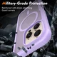 Apple iPhone 16 Pro Hoesje Full Protect 360° Cover met MagSafe Matte Paars afbeelding 2