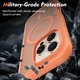 Apple iPhone 16 Pro Hoesje Full Protect 360° Cover met MagSafe Matte Oranje afbeelding 3