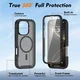 Apple iPhone 16 Pro Hoesje Full Protect 360° Cover met MagSafe Matte Zwart afbeelding 8